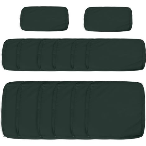Garden Rattan Sofa Cushion Polyester Cover Replacement Outdoor- No Cushion Included, Dark Grey