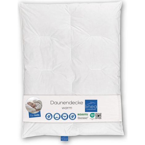 LINEA by Böhmerwald - Kids - Piumone Caldo, 90% piumino/10% Piuma di Classe 1, Anallergico, Lavabile Fino a 60 °C, Prodotto in Germania, 100 x 135 cm (1/5)