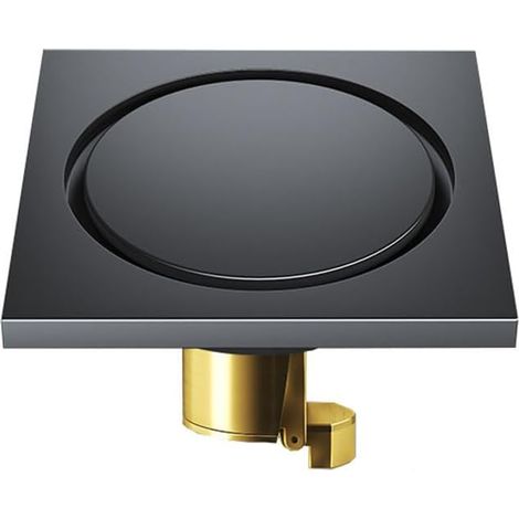 Fuite carrée - 10 x 10 cm - acier inoxydable 304 - âme en laiton - ronde gris bronze (1/4)