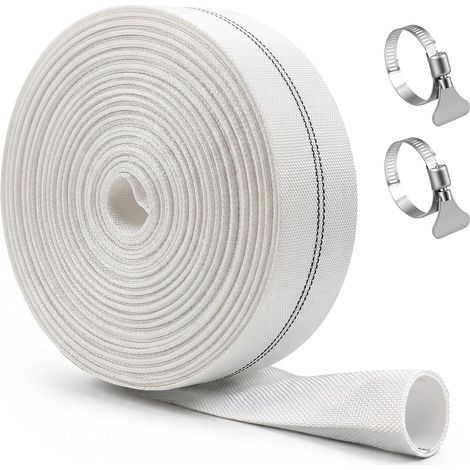 Tuyau Refoulement 1 1/2" Tuyau Plat Tuyau En Tissu 38mm 20m Avec 2 Clips, Pression jusqu'à 10 bar pour Pompes à Eau Submersibles De Drainage Irrigation De Jardin Bain à Remous Piscine (1/5)