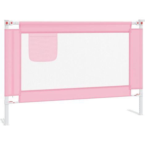 Maison Exclusive - Kleinkind-Bettschutzgitter Rosa 100x25 cm Stof (1/5)