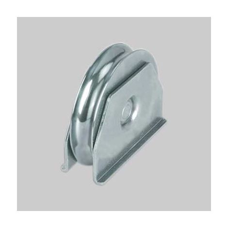 Ruota con supporto laterale per cancelli gola tonda 140 mm