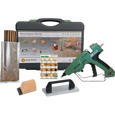 Wood Repair Holzreparatur-Satz PROFI mit BCD 360 Astfüller-Pistole , 8-tlg. (1/3)