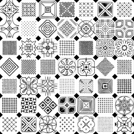 Alle Carrelage - Carrelage sol / mur octogonal patchwork effet feutré 20x20 cm VODEVIL OCTOGONE VARIETTE - Vendu par boîte de 0.96 m² (1/5)