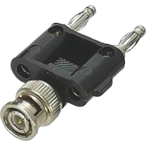 Adaptador de medici贸n con conector BNC / 2 conectores banana