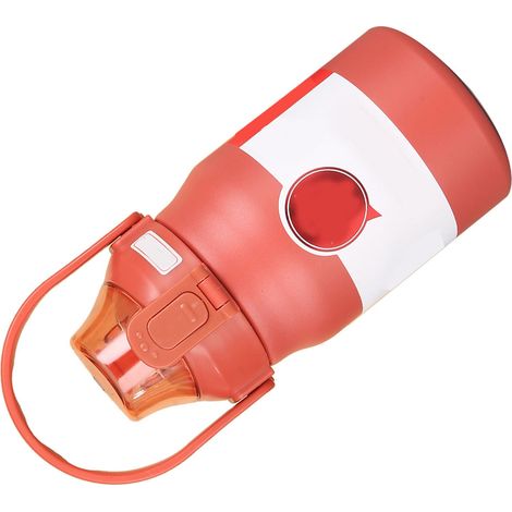 Gobelet isotherme en acier inoxydable 316, grande bouteille d'eau portable de sport, rouge vermillon, 1 L (1/5)
