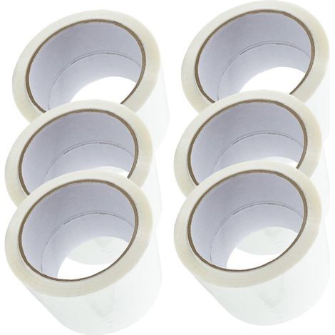 Kit nastro adesivo silenzioso bianco 50x132m per imballaggi continui