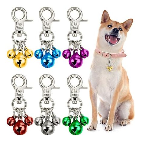 Lot de 12 clochettes pour colliers, porte-clés et pendentifs pour chiens. (1/5)
