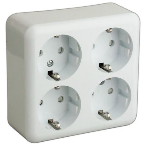 4-polige Schuko-Steckdose 16A/250V Electro Dh 36.470/4B/B 8430552106981