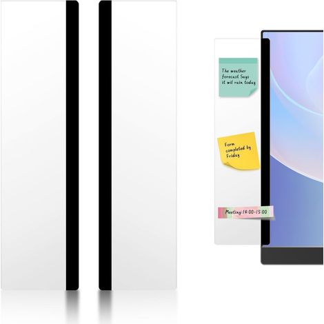 2 Pièces Panneau Post It Ordinateur,Tableau Memo pour Ecran,Panneau Mémo Pour Moniteurs,Accessoires Bureau en Acrylique Transparent Sans Bord Autocollantes pour Écran d'Ordinateur (1/5)