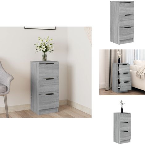 Buffet Sonoma gris 30x30x70 cm Bois d'ingénierie - Buffet - Meuble De Rangement - Commode - Mobilier - Bois D'ingénierie (1/5)