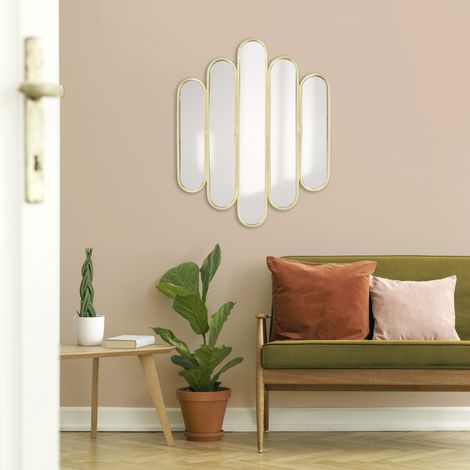 Miroir Art Déco Vintage Emilie 60 x 80cm Doré (1/4)