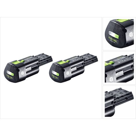 Festool Set di batterie BP 18 Li 3,0 Ergo I 3,0Ah / 3000mAh 18V Li-Ion con indicatore di carica (2x 577704)