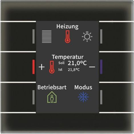 MDT BE-GT2TS.02S KNX Glastaster II Smart Noir Verre