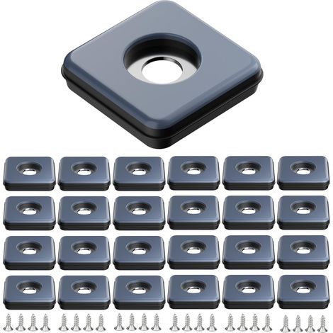 Patins pour Meubles 30 x 30 mm PTFE Patin Meuble Glisseur Patins pour Meubles Patins Glisseurs pour Meubles avec Vis PTFE Patins pour Meubles pour Chaise Canapé (1/5)