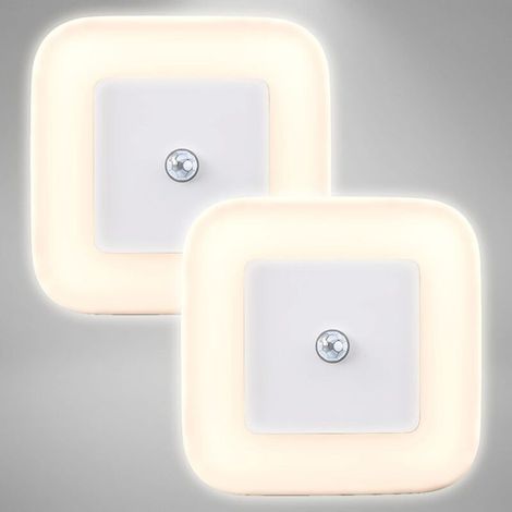 2er-Set LED-Nachtlichter, Nachtlampe mit Bewegungsmelder, für Kinderzimmer, Küche, Toilette, Eingang, Treppe, Flur, weiß (1/5)