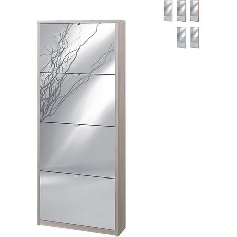 Armadio scarpiera slim olmo chiaro con 4 ripiani a (1/5)