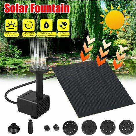 Pompe solaire pour bassin, fontaine solaire décorative KLB