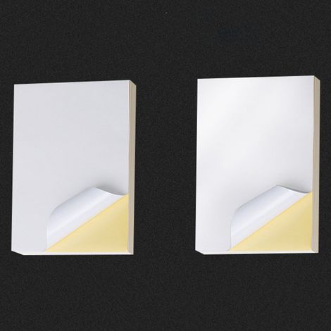100 Stück A4 Selbstklebendes Druckpapier, matt, praktische Oberfläche, selbstklebendes Etikettenpapier, bedruckbar, weiß, blanko, gelber Boden (1/5)