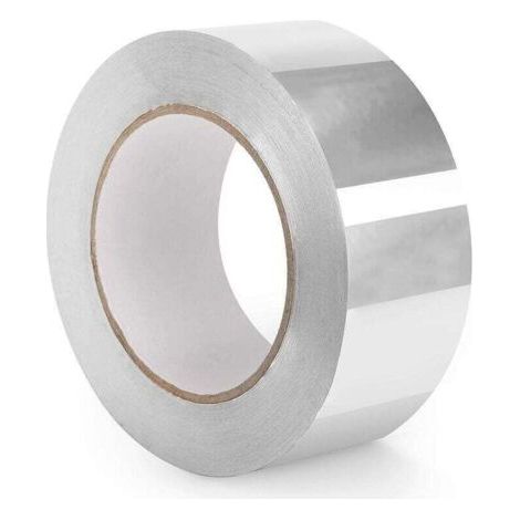Ruban Adhésif d'Aluminium - Scotch Isolant Thermique Professionnelle – 5cm x 50m - Rouleau Aluminium Adhesif Haute température de Réparation - Pour Sceller La Ventilation Et La Climatisation (1/4)