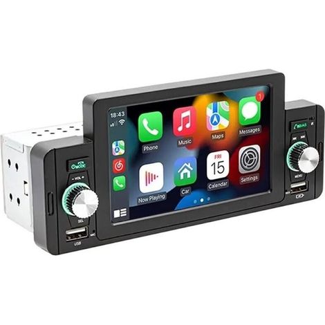 SWM 160C Bluetooth/Carplay/USB Negro - Autorradio 1 DIN (1/4)