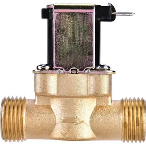 Vanne Électromagnétique Électrique Électrovanne Magnétique en Laiton Électrovanne 220v Normalement Fermé Électrovanne Electrique 1/2" AC 220V N/C℉ pour Contrôle de l\'eau (1/4)