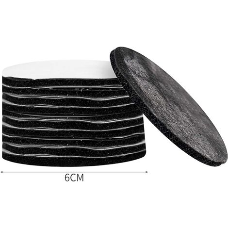Adhesivos de doble cara, cinta adhesiva de espuma resistente, 12 unidades de 6 cm para montaje (negro)