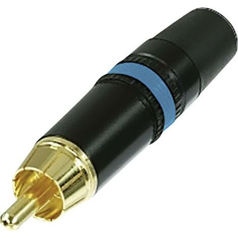 Cinch/RCA mâle, droit Rean AV NYS373-6 Nombre de pôles: 2 noir, bleu 1 pc(s) (1/5)