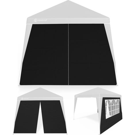 CASARIA® 2x Seitenwand für Pavillon 3x3m Seitenteile wasserdicht UV-Schutz 50+  schwarz