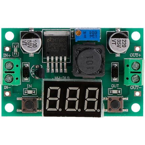 LED-Voltmeter-Abwärtswandlermodul + LM2596 DC/DC-Spannungsregler (1/4)