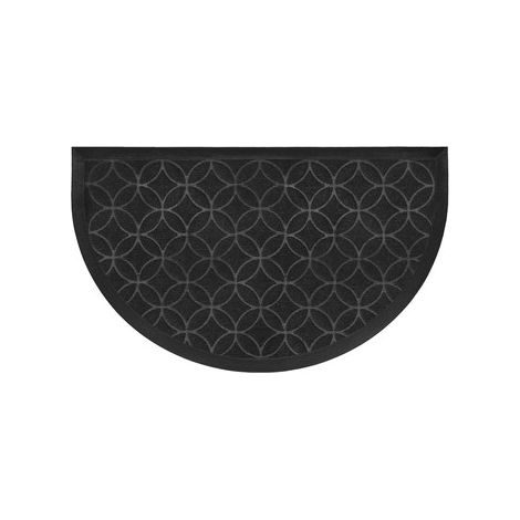 Tapis demi-lune - L 75 x H 45 cm - Emilio Noir - Livraison gratuite (1/3)
