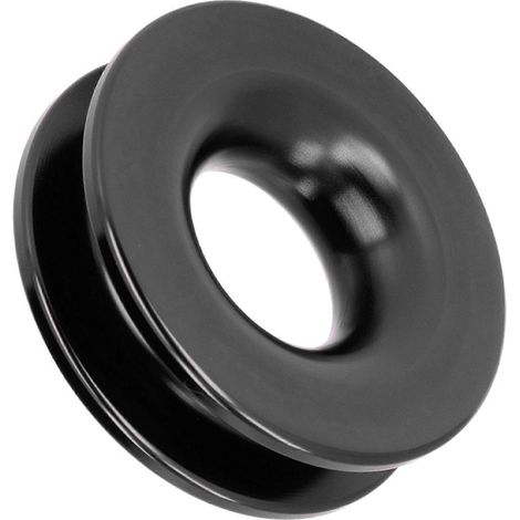 Poulie de treuil en alliage d'aluminium pour quads, SSV, camions, bateaux, manille, noire (1/5)