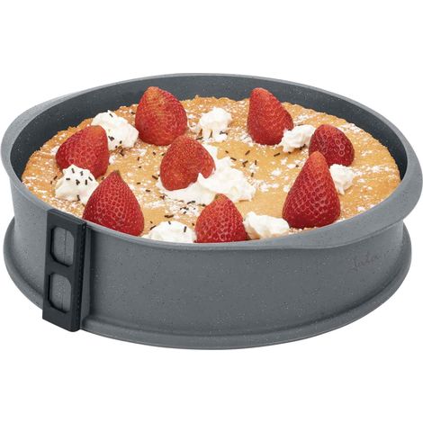 Moule à gâteau au four - Moule en silicone - Démoulage - Base en verre - Anti-adhésif - Flexible - Pour four, congélateur et lave-vaisselle - Sans BPA - Diamètre 26 cm - 6,4 c (1/5)