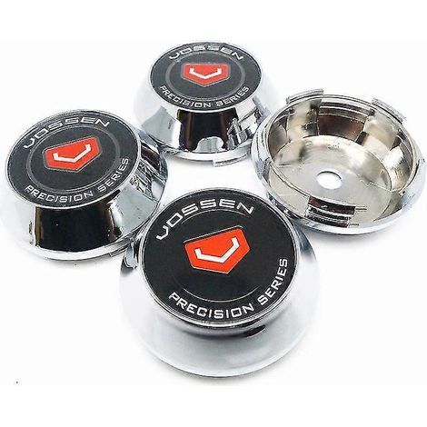 Lot de 4 cache-moyeux de 65 mm pour jantes Vossen, emblème, logo et autocollants décoratifs. (1/5)
