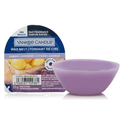 YANKEE CANDLE CERA DA FONDERE WAX MELT LEMON LAVENDER PROFUMATORI AMBIENTE INTERNI (1/4)