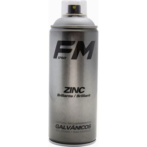 Bombe spray revêtement zinc brillant 400ml