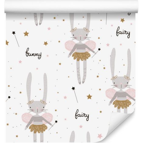 Papier peint Lapins Féériques pour Salon et Chambre 50x1000 cm (1/5)