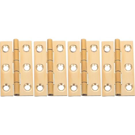 4 pièces Charnières Plates Cuivre pour Portes (1/5)