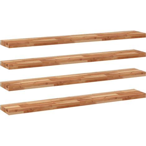 Maison Exclusive - Schweberegale 4 Stk. 140x20x4 cm Massivholz Ak