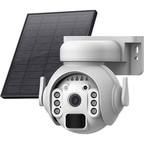 4G Solar Überwachungskamera Q515 PTZ 3MP - Zoom, 30m Nachtsicht, PIR-Erkennung, Zwei-Wege-Audio, Wasserdicht, Solarpanel, Ubox, Außenbereich, Europäische Version Weiß (1/5)
