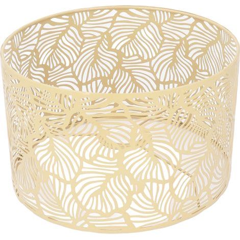 Abat-jour grand – diamètre 25cm – fer – transmission – pour E27 – or – décoration maison (1/5)