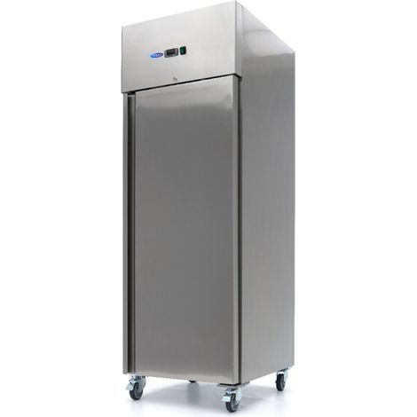 Congélateur - 400 L - 3 étagères réglables - acier inoxydable - sur roulettes - Maxima (1/2)
