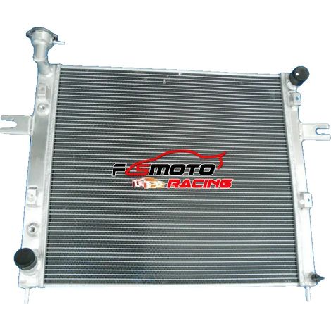Radiador de aluminio, dimensiones del núcleo 545 mm x 590 mm x 40 mm, dimensiones totales 860 mm x 610 mm x 145 mm, compatible con Jeep Grand Cherokee 4.0L L6 1999-2004, 30 % más de capacidad de refri (1/5)