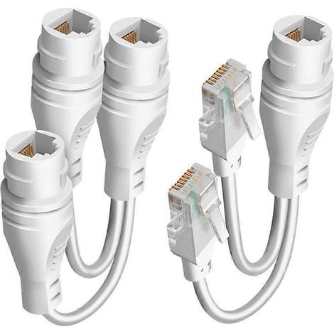 Platzsparender PoE-Netzwerk-Splitter für flexible Geräteverbindungen