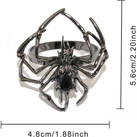 6 colors: see photo. Material: alloy. Halloween napkin ring, napkin loop, spider and ghost theme. (1/5)