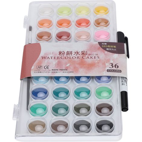 36 Colors Watercolor Paint Set Portable Water Color Pigment Drawing Art Paint Supplies (1/5)