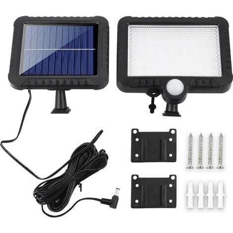 Lampe solaire d'extérieur, applique murale solaire, lampe de jardin solaire avec détecteur de mouvement, 5 m-AquaForge