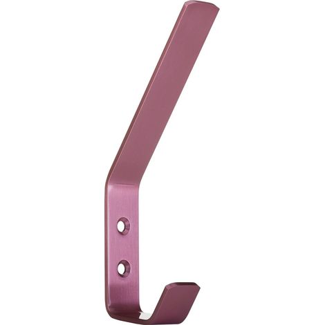SO-TECH - Patère murale Loxten - L45×P20 mm - Inox - Pour vestiaire, entrée, chambre - Pour manteaux, écharpes, sacs, porte-serviettes - Rose (1/5)