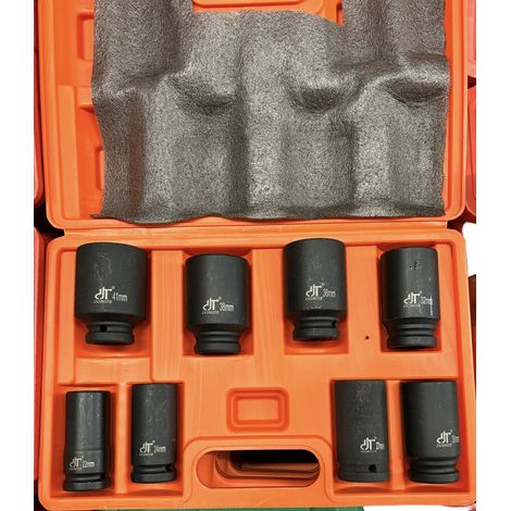 BUSSOLE SET BOCCOLE 3/4 ESAGONALI A IMPATTO 8 PZ 22mm-41mm