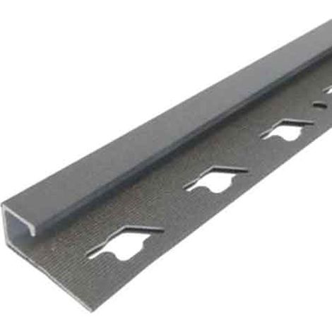 PROFILO 'JOLLY' QUADRO PER RIVESTIMENTI EFFETTO PIETRA H 10 mm - Cemento - barra 2,5 mt Q.TA 25